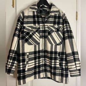 Zara Plaid Shaket Oversized Shirt